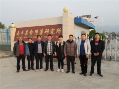 略陽縣農(nóng)業(yè)農(nóng)村局副局長文廣富一行蒞臨春森菌業(yè)參觀交流 ()